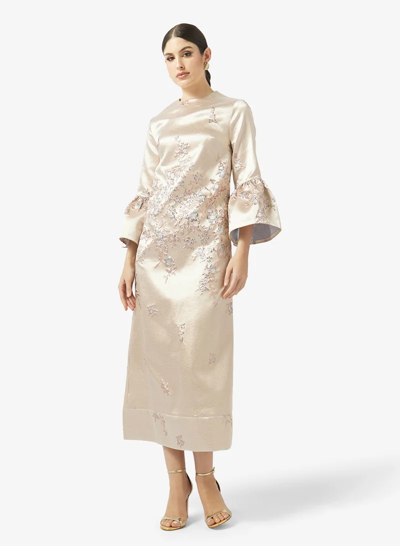 ثريدز باي اجوني فستان ميدي بأكمام واسعة